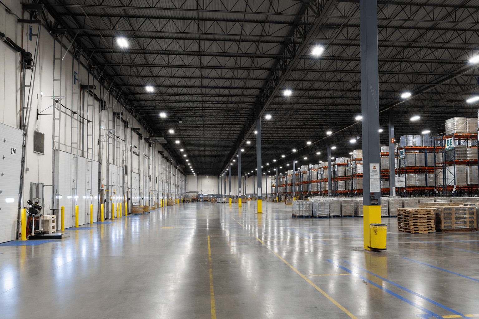 Warehouse lighting project
